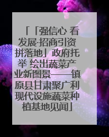 「强信心 看发展·招商引资拼落地」政府托举 绘出蔬菜产业新图景——镇原县甘肃聚广利现代设施蔬菜种植基地见闻