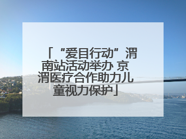 “爱目行动”渭南站活动举办 京渭医疗合作助力儿童视力保护