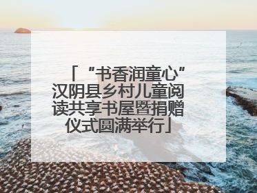 “书香润童心”汉阴县乡村儿童阅读共享书屋暨捐赠仪式圆满举行