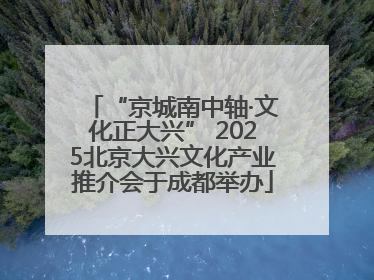 “京城南中轴·文化正大兴” 2025北京大兴文化产业推介会于成都举办