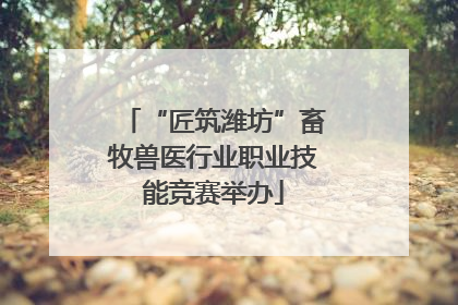 “匠筑潍坊”畜牧兽医行业职业技能竞赛举办