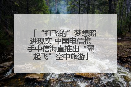“打飞的”梦想照进现实 中国电信携手中信海直推出“翼起飞”空中旅游