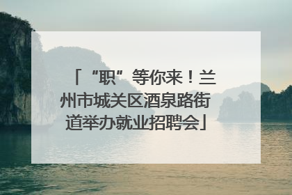 “职”等你来！兰州市城关区酒泉路街道举办就业招聘会