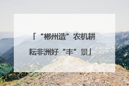 “郴州造”农机耕耘非洲好“丰”景