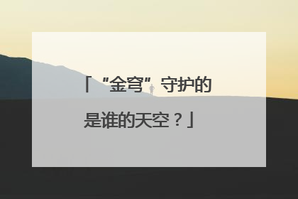 “金穹”守护的是谁的天空？