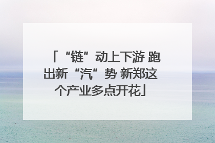 “链”动上下游 跑出新“汽”势 新郑这个产业多点开花