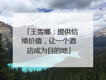王雪娜：提供情绪价值，让一个酒店成为目的地
