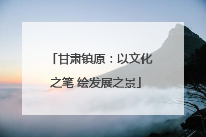 甘肃镇原：以文化之笔 绘发展之景