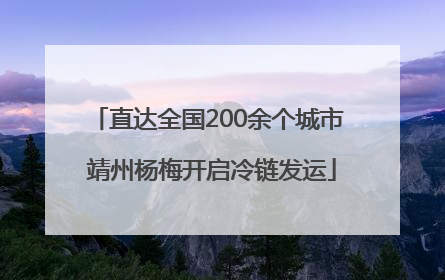 直达全国200余个城市 靖州杨梅开启冷链发运