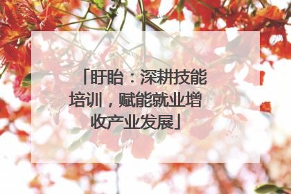 盱眙：深耕技能培训，赋能就业增收产业发展