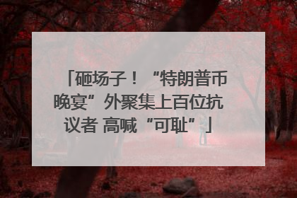 砸场子！“特朗普币晚宴”外聚集上百位抗议者 高喊“可耻”
