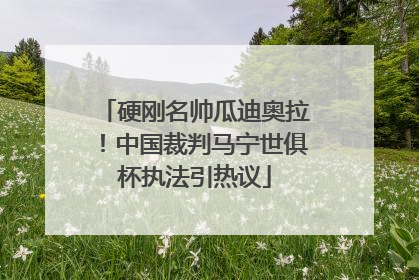 硬刚名帅瓜迪奥拉！中国裁判马宁世俱杯执法引热议