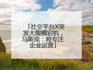 社交平台X突发大规模宕机，马斯克：将专注企业运营