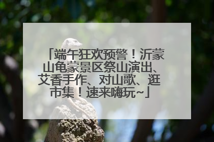 端午狂欢预警！沂蒙山龟蒙景区祭山演出、艾香手作、对山歌、逛市集！速来嗨玩~