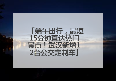 端午出行，最短15分钟直达热门景点！武汉新增12台公交定制车
