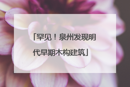 罕见！泉州发现明代早期木构建筑