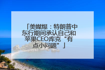美媒爆：特朗普中东行期间承认自己和苹果CEO库克“有点小问题”