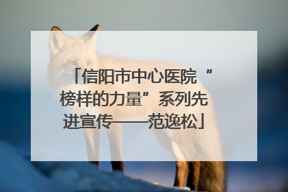 信阳市中心医院“榜样的力量”系列先进宣传——范逸松