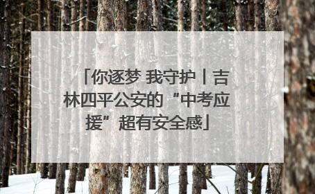你逐梦 我守护丨吉林四平公安的“中考应援”超有安全感