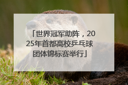 世界冠军助阵，2025年首都高校乒乓球团体锦标赛举行