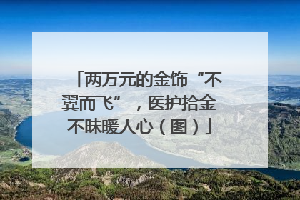 两万元的金饰“不翼而飞”，医护拾金不昧暖人心（图）