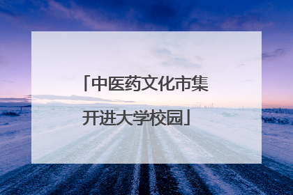 中医药文化市集开进大学校园