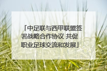 中足联与西甲联盟签署战略合作协议 共促职业足球交流和发展