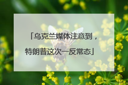 乌克兰媒体注意到，特朗普这次一反常态