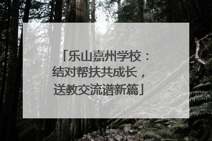 乐山嘉州学校：结对帮扶共成长，送教交流谱新篇