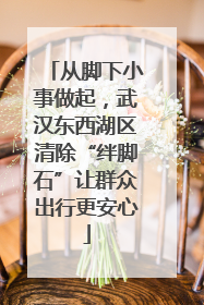 从脚下小事做起，武汉东西湖区清除“绊脚石”让群众出行更安心
