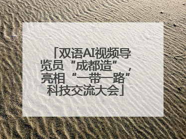 双语AI视频导览员“成都造”，亮相“一带一路”科技交流大会