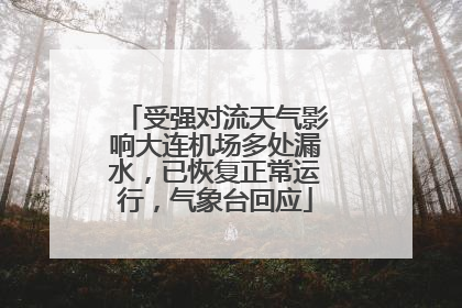 受强对流天气影响大连机场多处漏水，已恢复正常运行，气象台回应