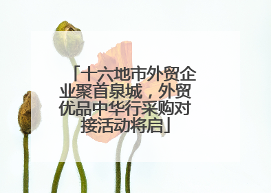 十六地市外贸企业聚首泉城，外贸优品中华行采购对接活动将启