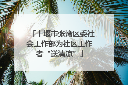 十堰市张湾区委社会工作部为社区工作者“送清凉”