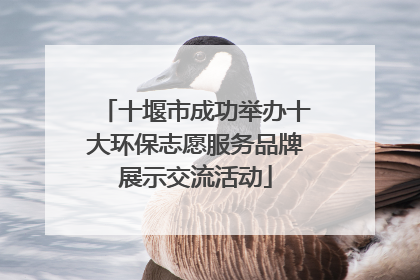 十堰市成功举办十大环保志愿服务品牌展示交流活动