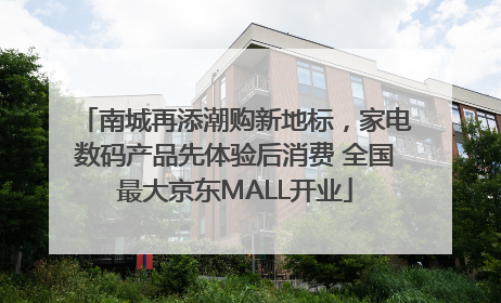 南城再添潮购新地标，家电数码产品先体验后消费 全国最大京东MALL开业