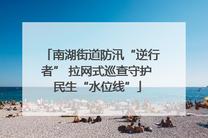 南湖街道防汛“逆行者” 拉网式巡查守护民生“水位线”