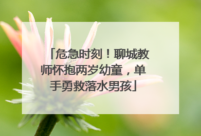 危急时刻！聊城教师怀抱两岁幼童，单手勇救落水男孩