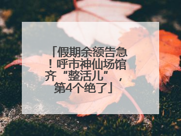 假期余额告急！呼市神仙场馆齐“整活儿”，第4个绝了