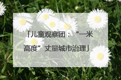 儿童观察团：“一米高度”丈量城市治理