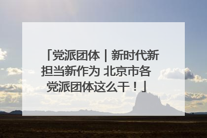党派团体｜新时代新担当新作为 北京市各党派团体这么干！