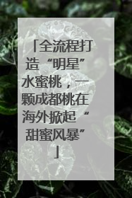 全流程打造“明星”水蜜桃，一颗成都桃在海外掀起“甜蜜风暴”