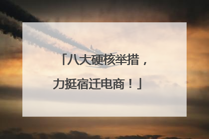 八大硬核举措，力挺宿迁电商！