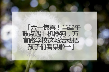 六一惊喜！当端午鼓点遇上机器狗，万官路学校这场活动把孩子们看呆啦→