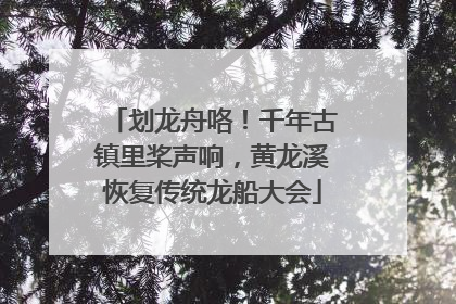划龙舟咯！千年古镇里桨声响，黄龙溪恢复传统龙船大会