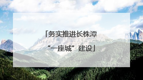 务实推进长株潭“一座城”建设