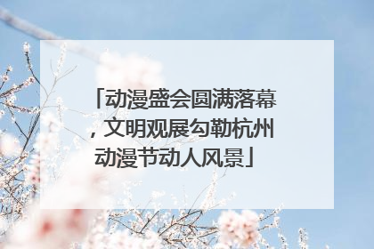 动漫盛会圆满落幕，文明观展勾勒杭州动漫节动人风景