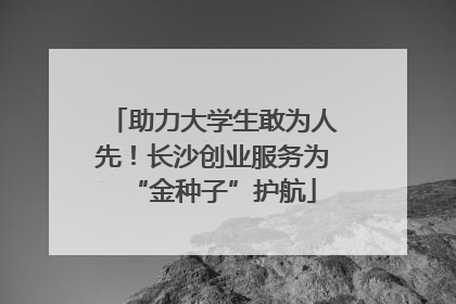 助力大学生敢为人先！长沙创业服务为“金种子”护航