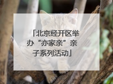 北京经开区举办“亦家亲”亲子系列活动