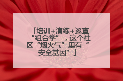 培训+演练+巡查“组合拳”，这个社区“烟火气”里有“安全基因”